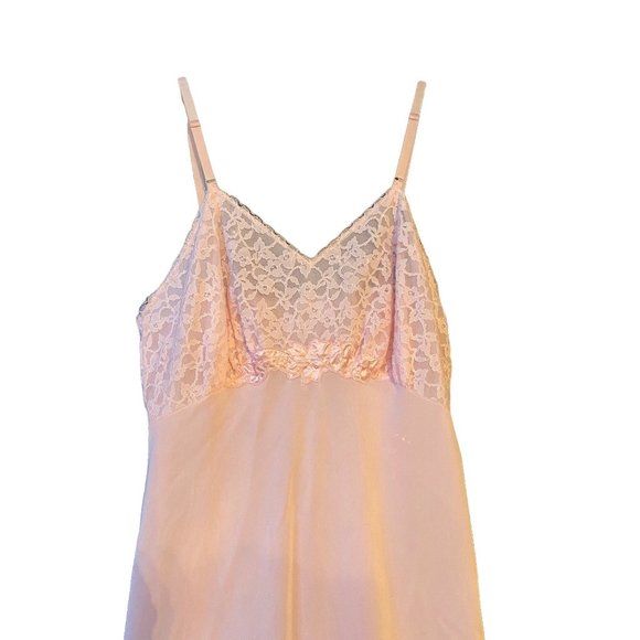 Vintage Seamprufe Pink Slip Bodice Made in USA Adjustable Straps Size 36 - Picture 3 of 7